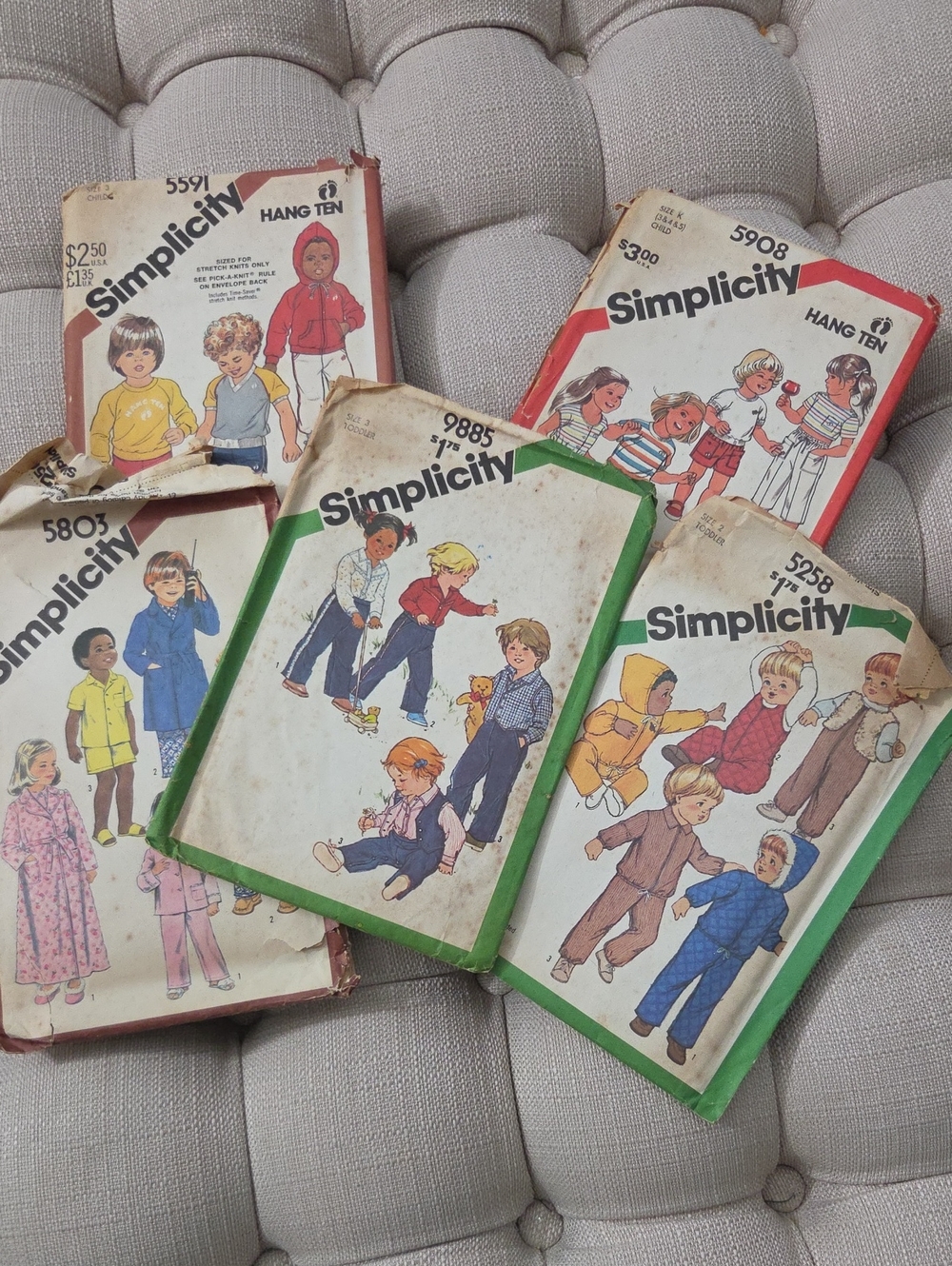 Vintage Simplicity Kids' Jacket & Coat Sewing Pattern Lot